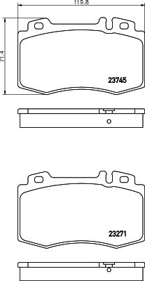 HELLA PAGID 8db355010101 -  Комплект тормозных колодок, дисковый тормоз